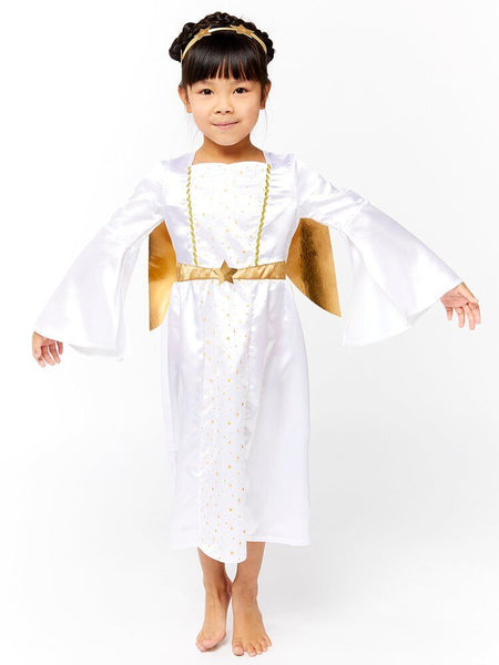 GIRLS NATIVITY ANGEL DRESS COSTUME