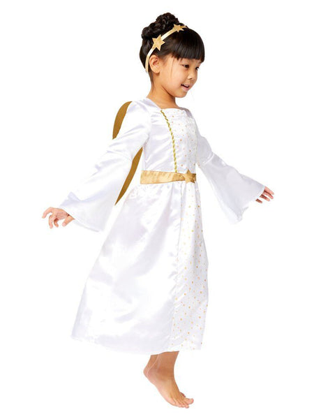 GIRLS NATIVITY ANGEL DRESS COSTUME