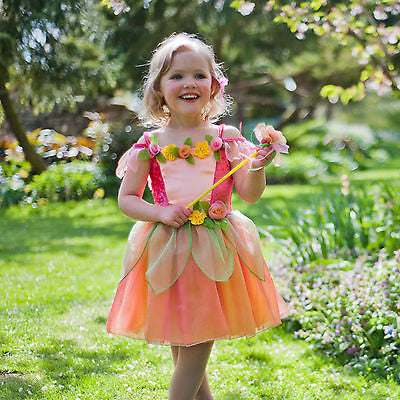 GIRLS PEACH FLOWER FAIRY COSTUME – sequinsandswords.co.uk