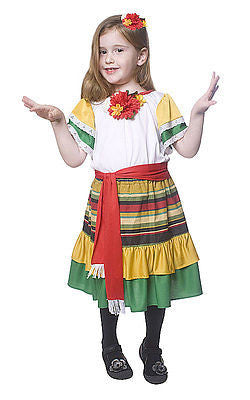 GIRLS MEXICAN DANCER COSTUME